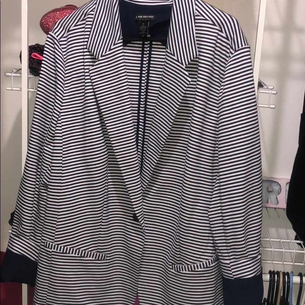 Navy striped blazer